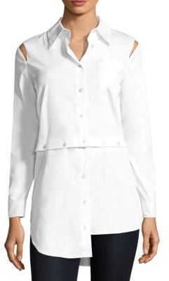 Milly Fractured Button-Down Shirt