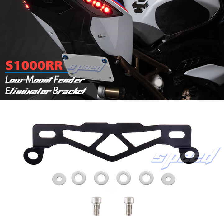 bong S1000RR License Plate Holder LOW-MOUNT FENDER ELIMINATOR BRACKET For BMW S1000RR 2019 2020 2021 2022 2023 2024 2025