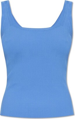 Zimmermann Ribbed Squared-Neck Tank Top