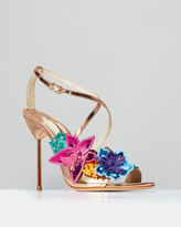 Thumbnail for your product : Sophia Webster Hula 3D Floral 105mm Sandal, Rose Gold