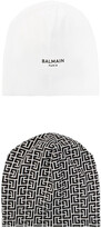 Thumbnail for your product : Balmain Kids Branded Beanies Two-pack Unisex - White