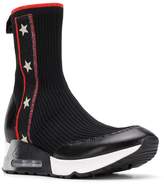 Thumbnail for your product : Ash star stripe sock sneakers