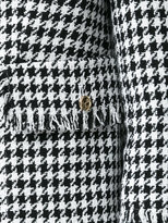 Thumbnail for your product : Thom Browne Trompe L’oeil Collar Sport Coat With Fray In Gun Club Check Gimped Yarn Tweed