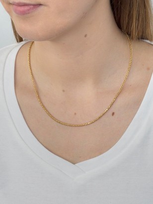Love Gold 9Ct Gold 18 Inch Spiga Chain Necklace