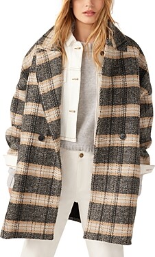 Ba&Sh - Authenticated Coat - Wool Camel Houndstooth for Women, Very Good Condition