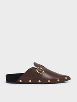 Thumbnail for your product : Charles & Keith Hammered Buckle Stud Trim Mules