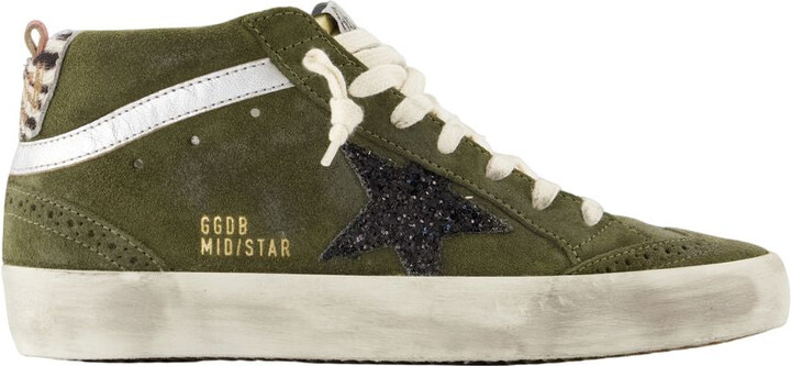 Golden Goose Mid Star Sneakers Leather - Green