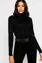 Thumbnail for your product : boohoo Knitted Soft Knit Premium Roll Neck Top