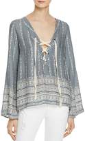 Thumbnail for your product : Vintage Havana Stripe Lace Up Top