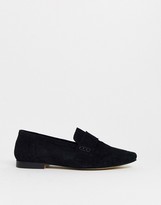 Thumbnail for your product : ASOS DESIGN DESIGN Motion suede loafers in black