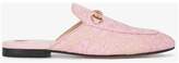 Thumbnail for your product : Gucci Pale Pink Princetown Lace Mules