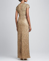 Thumbnail for your product : Nicole Miller Sequined Cap-Sleeve Gown
