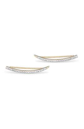 Adina Reyter Large Pave Curve Wing Earrings