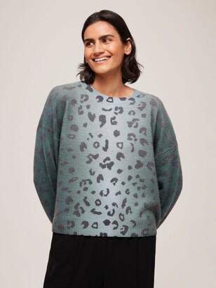 leopard dot pullover sweater