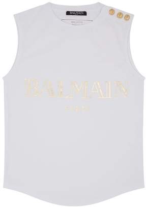 Balmain Logo Sleeveless T-shirt