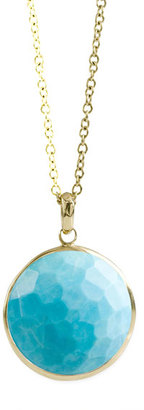 Ippolita 18k Gold Rock Candy Lollipop Pendant Necklace in Turquoise