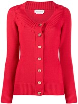Thumbnail for your product : Alexander McQueen Scoop-Neck Buttoned Cardigan