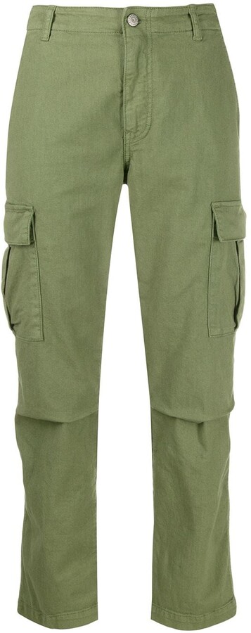 khaki green high waisted trousers