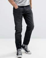 Thumbnail for your product : Solid Slim Fit Jeans In Washed Black With Stretch