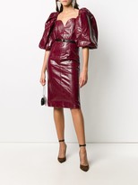 Thumbnail for your product : Rotate by Birger Christensen Puff-Sleeve Fitted Dress