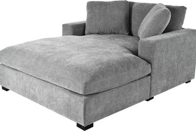 Latitude Run Oversized Chaise - Gray  Classic Look Solid Wood Legs Frame Easy Assembly Indulge In Comfort 53.5''*70.9'' Lounge Classic Fabric Unbeatable Exp
