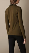 Thumbnail for your product : Burberry Long Sleeve Check Collar Polo Shirt