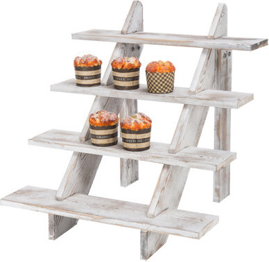 Gracie Oaks Wood Dessert Display Tiered Stand