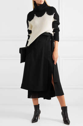 Valentino Oversized Wool Turtleneck Sweater - Black