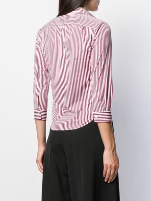 Maison Margiela Three-Quarter Sleeves Striped Shirt