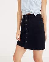 Thumbnail for your product : Madewell Stretch Denim Straight Mini Skirt in Black Frost: Button-Front Edition