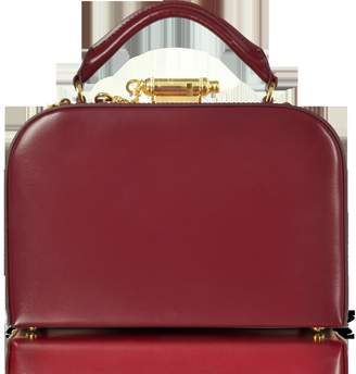 Sophie Hulme Dark Red Leather Whistle Case Bag