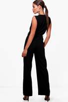 Thumbnail for your product : boohoo Chain Trim Wrap Front Jumpsuit