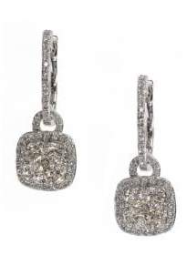 Effy Bouquet Diamond and 14K White Gold Drop Earrings