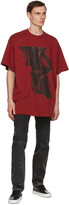 Thumbnail for your product : John Lawrence Sullivan Red Oversized Print T-Shirt