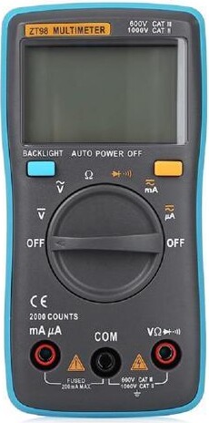 Golden Blue BSIDE Digital Multimeter ZT98 6000 counts Backlight AC/DC Ammeter Voltmeter Ohm Portable Meter Voltage Meter