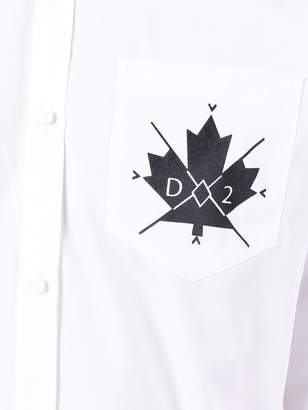 DSQUARED2 logo embroidered shirt