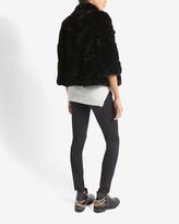 Thumbnail for your product : Yves Salomon Rex Rabbit Fur Swing Jacket: Black