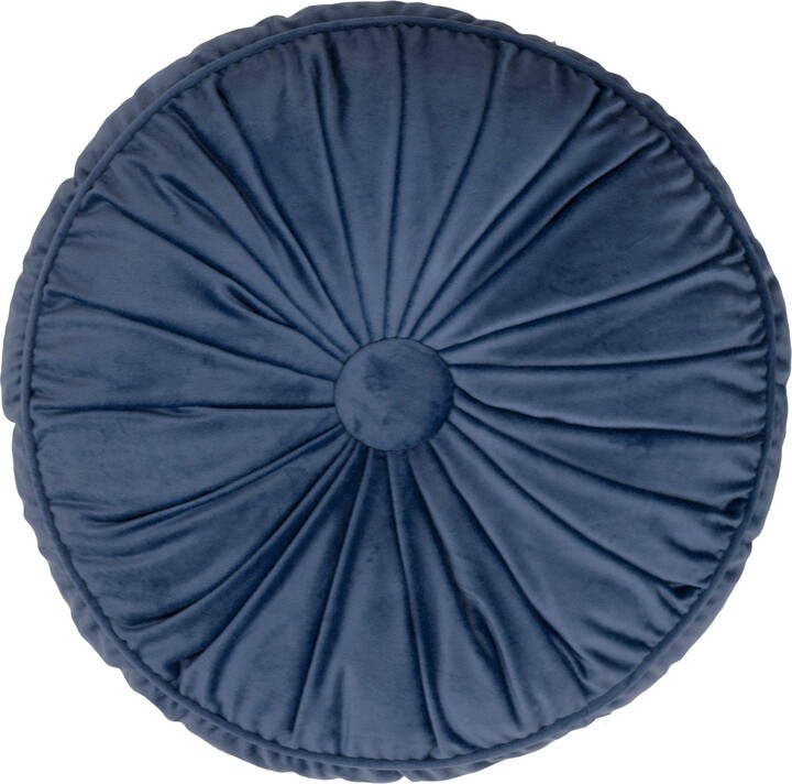 Holly Willoughby Lexi Velvet Round Cushion Navy Blue ShopStyle