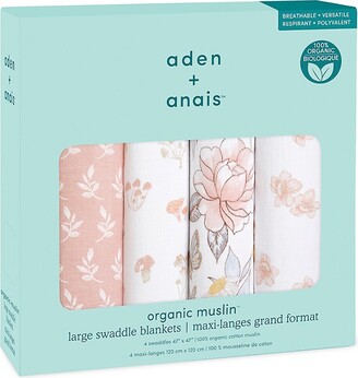 Aden Anais Baby Girl's Earthly Cotton Swaddle, Pack of 4