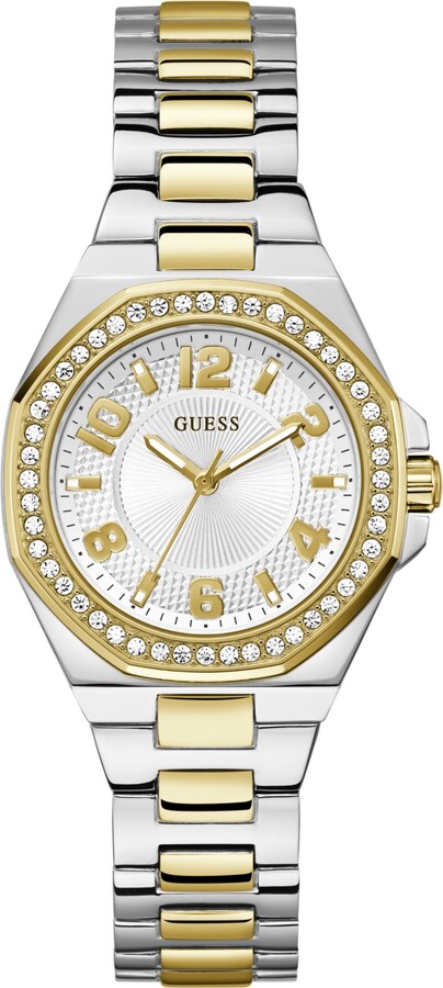 GUESS Women's Analog Two-Tone Stainless Steel Watch, 34mm