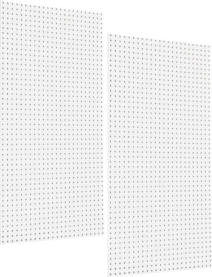 Triton Products DB-2 White Polypropylene Pegboards, Two 24" x 48" x 1/4" Pegboards