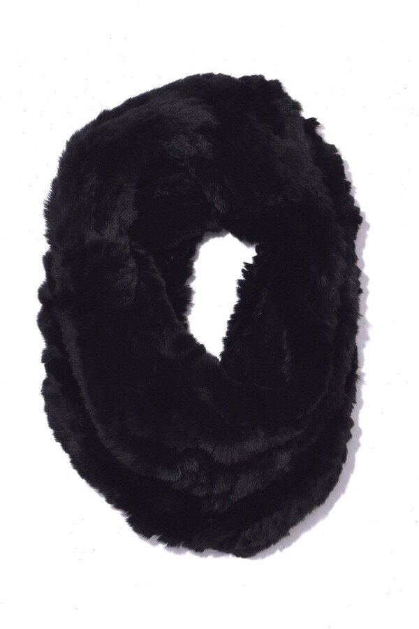 Yves Salomon Rex Rabbit Snood in Black - ShopStyle Scarves & Wraps
