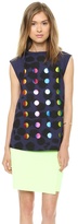 Thumbnail for your product : Etre Cecile Allover Cheetah Foil Dots Tank