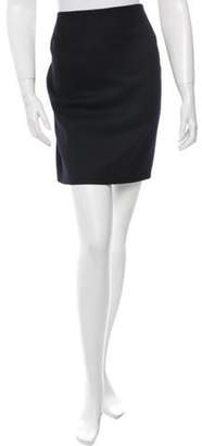 Bouchra Jarrar Wool Knee-Length Skirt w/ Tags Navy Wool Knee-Length Skirt w/ Tags