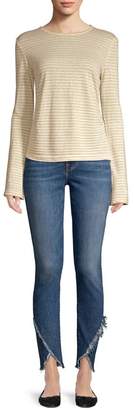 Frame Le Skinny de Jeanne Asymmetric Raw Hem Jeans