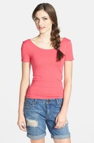 Thumbnail for your product : BP Scoop Back Cotton Tee (Juniors)