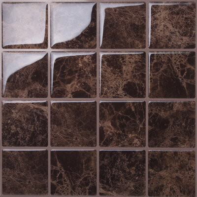 Tic Tac Tiles 10" x 10" PVC Peel & Stick Mosaic Tile