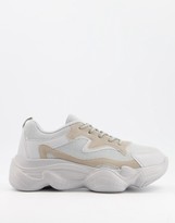 Thumbnail for your product : Truffle Collection chunky dad trainers in grey