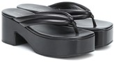Thumbnail for your product : Dries Van Noten Leather platform sandals