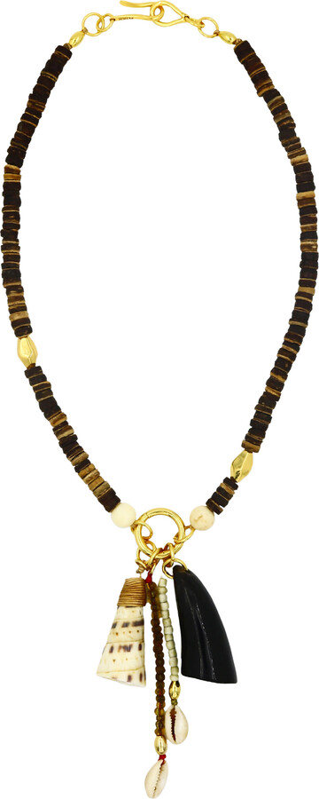 Tohum Terra Seashell and Wooden Beads Necklace